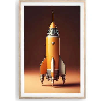 Obraz Obraz plakát v rámu světlý dub do obýváku 61x91 vesmír foto plakáty na zeď