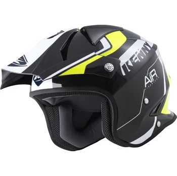 Helma na motorku KENNY přilba TRIAL AIR 22 black/neon yellow - M