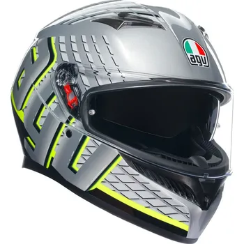 Helma na motorku AGV přilba K-3 Fortify grey/black/fluo yellow - S