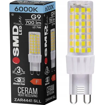 Žárovka ŽÁROVKA SMD LEDline STUDENÁ BÍLÁ G9 7W BEZ BLIKÁNÍ