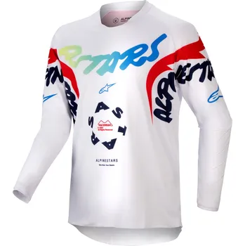 Cyklistické oblečení ALPINESTARS dres RACER HANA dětský bílá/multicolor 2024 - M