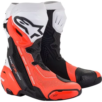 Moto obuv ALPINESTARS boty SUPERTECH R 21 Vented black/white/red fluo - 38