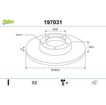 Autodíl Brzdový kotouč VALEO 197031