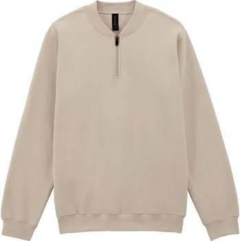 Pánská mikina Gildan Mikina Softstyle Midweight Adult Fleece 1/4 Zip Velikost: L, Barva: naturální