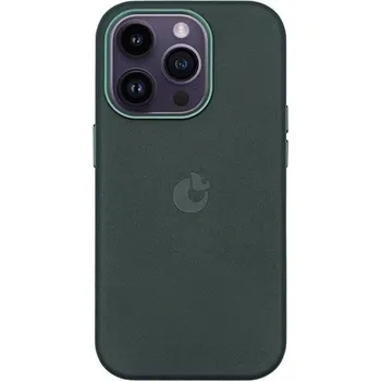Náhradní kryt pro mobilní telefon Kryt Covereon LEATHER kožený kryt s MagSafe - Forest Green, Apple iPhone 14 Pro Max