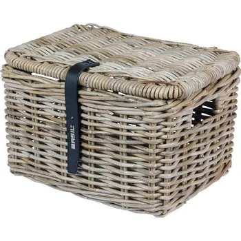 brašna na kolo Basil Dax S ratanový koš na kolo s víkem