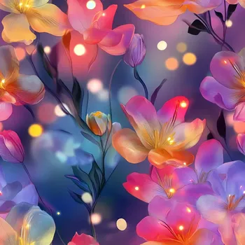 Úplet, Květy a světýlka (E) (Top kvalitní úplet Bella digitisk)