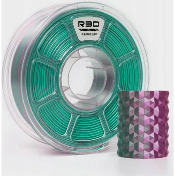 Filament R3D PLA Magic SILK 1,75mm 1kg DUAL Color Růžová Červená Jadeit vícebarevný