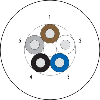 elektrický kabel Binder 08 3082 000 000 Kontakty: 5 vodičů, nestíněný, standardní, PUR, černý (RAL 9005), 5 x 0,34 mm², 100 m