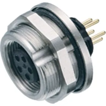 Elektrická zásuvka Binder 09 0428 90 08 Konektor M9 pro montáž na panel, kontakty: 8, nestíněný, THT, IP67, upevněný zepředu
