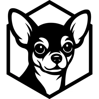 Dřevěná dekorace ČIVAVA - hexagon