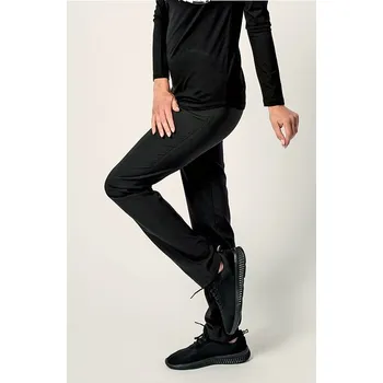 Dámské kalhoty Černé úzké dámské kalhoty s kapsami 324 délka normální velikost 4XL