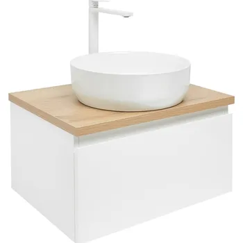 Koupelnový nábytek Koupelnová skříňka s krycí deskou SAT B-WAY 59x30x45 cm bílá lesk BWAY60WDOAKU2B - BWAY60WDOAKU2B