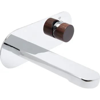 Vodovodní baterie Umyvadlová baterie SAT Fusion včetně podomítkového tělesa tmavé dřevo SATBSFU101DT - SATBSFU101DT