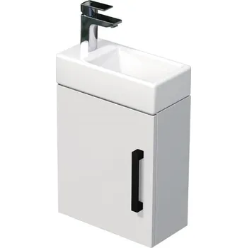 Koupelnový nábytek Koupelnová skříňka s umyvadlem SAT Cube Way 40x47,5x20 cm bílá lesk CUBE320401DCBL - CUBE320401DCBL