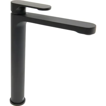 Vodovodní baterie Vysoká umyvadlová baterie SAT Fusion bez výpusti matná černá SATBSFU285CPC - SATBSFU285CPC