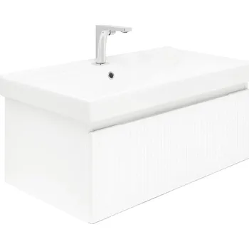 Koupelnový nábytek Koupelnová skříňka s baterií a umyvadlem SAT Evolution 1 78x30x44,8 cm bílá mat SATEVO80WMU1B - SATEVO80WMU1B