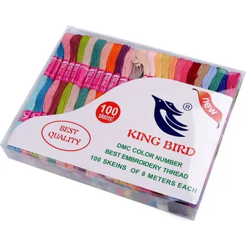 Vyšívací vzor Sada vyšívací příze typu mouline King Bird (100ks/8m)