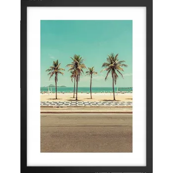 Obraz Obraz plakát v černém rámu do obýváku 30x40 pláž foto plakáty na zeď