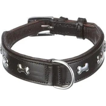 Obojek pro psa Nobby Cerro kožený obojek s kostičky 50cm černá