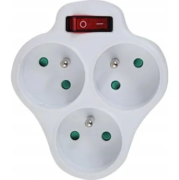 Elektrická zásuvka Elektrická Zásuvka rozbočka Esperanza bílá
