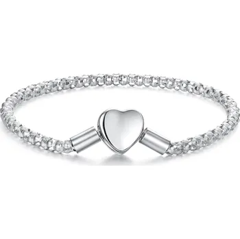Náramek Elenys stříbrný jemný náramek se srdíčkem Velikost: 17 cm