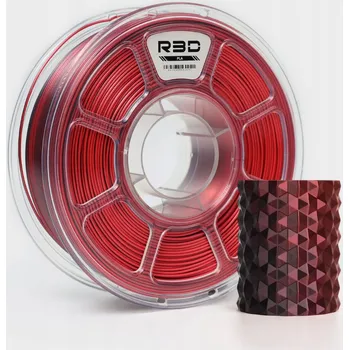 3D tisk R3D PLA Magic SILK 1.75mm 250g DUAL Color Černá Červená vícebarevný