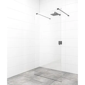 Sprchová zástěna Walk-in 90 cm SAT v barvě profilu černá SATBWI90ZAVC - SATBWI90ZAVC