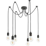 CINDY VI závěsná černá 230V LED E27 6x15W