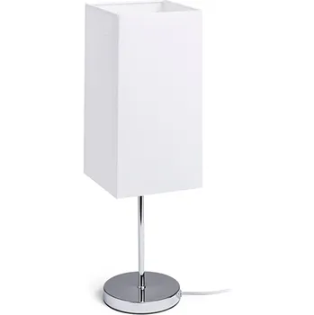 Lampička NYC/TEMPO 15/30 stolní Polycotton bílá/chrom 230V LED E27 15W