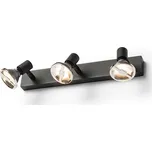 TRICA III nástěnná černá 230V GU10 3x25W