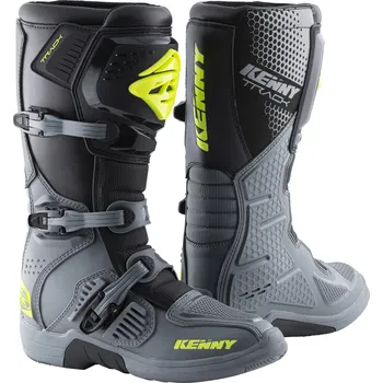 Moto obuv KENNY boty TRACK 22 grey/neon yellow - 40