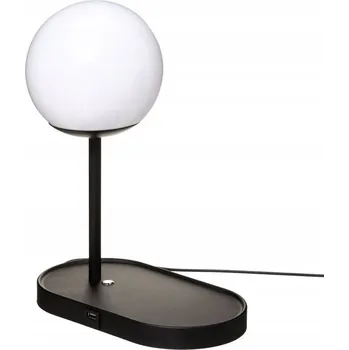 Lampička MODERNÍ STOLNÍ LAMPA na USB černá 27x33 cm