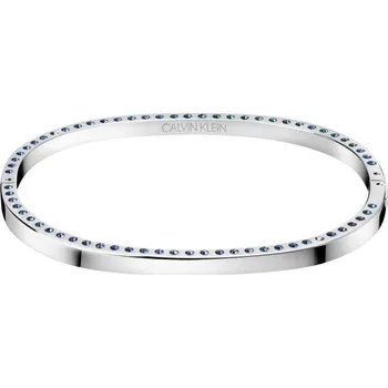Šperk Calvin Klein Pevný ocelový náramek s krystaly Hook KJ06MD04050 5,4 x 4,3 cm - XS + 2 měsíce na vrácení zboží