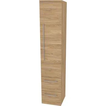 Kotel Mereo Bino, koupelnová skříňka vysoká 163 cm, pravá, Multidecor, Jasan horský - CN698JASH