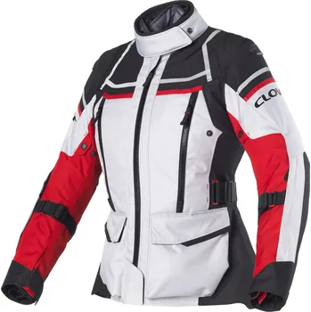 Moto bunda CLOVER bunda OUTLAND-2 WP dámská grey/red/black - M