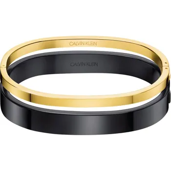 Šperk Calvin Klein Luxusní bicolor náramek Hook KJ06BD20010 černá lesk 5,4 x 4,3 cm - XS + 2 měsíce na vrácení zboží