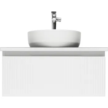 Koupelnový nábytek Koupelnová skříňka s umyvadlem a baterií SAT Evolution 78x30x44,8 cm bílá mat SATEVO80WMDBUB - SATEVO80WMDBUB