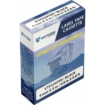 Páska, černá, 9 mm x 3 m, VICTORIA TECHNOLOGY