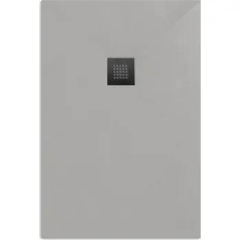 Sprchová vanička obdélníková SAT Alek 100x90 cm litý mramor šedá SATALEK10090S - SATALEK10090S