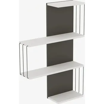 police Regál ASIR GROUP 64 x 96 x 19 cm, odstíny šedé