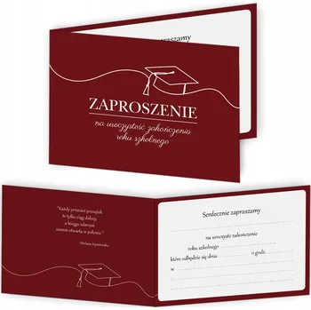 Obraz Elegantní pozvánka UKONČENÍ ŠKOLNÍHO ROKU (skládací, formát A6)