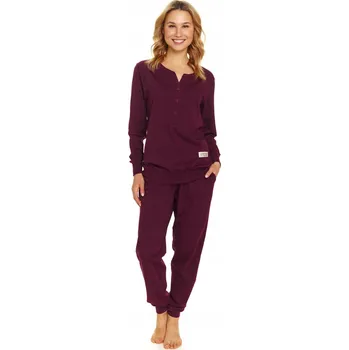 Dámské pyžamo Doctor Nap dámské pyžamo bavlna červené velikost XL