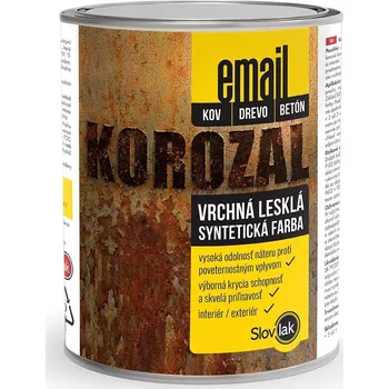 barva na kov Slovlak KOROZAL EMAIL vrchní lesklá syntetická barva 3 kg 1110 Světle šedý