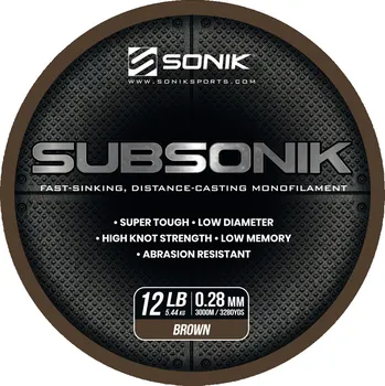 Sonik Vlasec Subsonik Brown 3000m 0,28mm 12lb