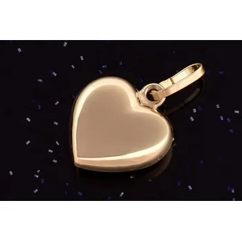 Přívěsek Žluté srdce přívěsek zlatý, P072 Au 585/1000,14kt, 0,50g (14kt,váha:0,50g)