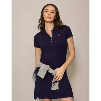 Dámské šaty U.S. Polo Assn. dámské šaty TIPPED modré s malým logem S