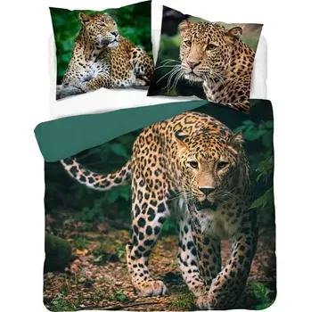 Povlečení Luxusní 3D povlečení - LEOPARD NATUR - Francouzské 220x200 cm
