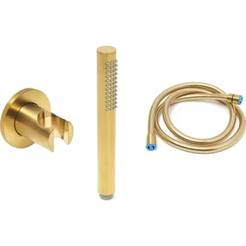 Sprchový set Sprchová hlavice s hadicí SAT Dark broušené zlato SATBSDPDABZSET - SATBSDPDABZSET