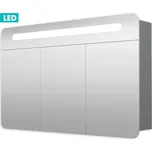 Zrcadlová skříň 100 cm, 3 dveře, LED osvětlení, zásuvka+vypínač, IP44 GALPIR100LED - GALPIR100LED